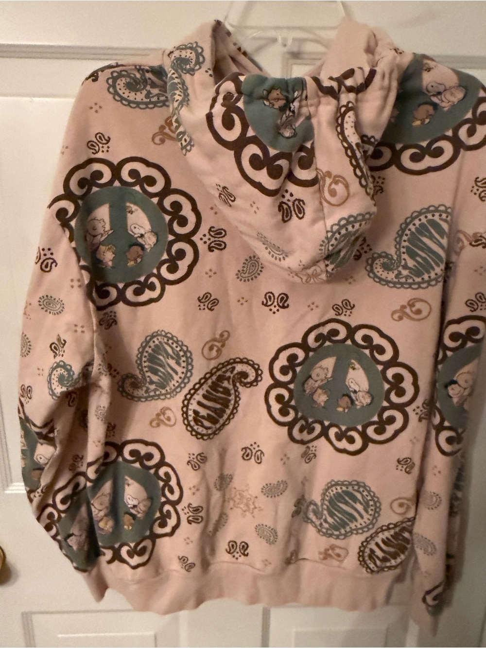 Peanuts Pink & Teal Graphic Hoodie